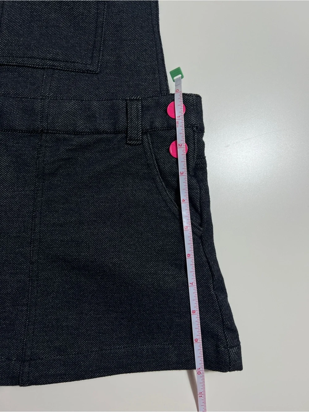 Disney Store Girls Denim Pinafore Dress Size 4 104 Adjustable Straps Dark Wash